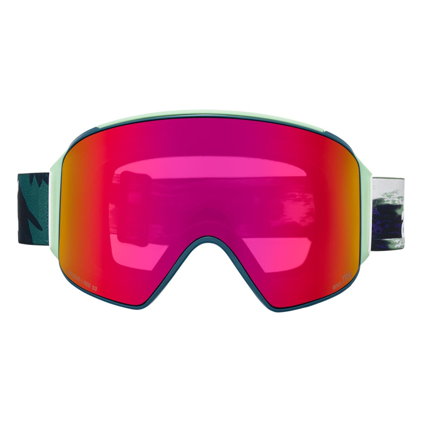 M4 Goggles (Cylindrical) + Bonus Lens + MFI® Face Mask Family Tree/Perceive Sunny Red