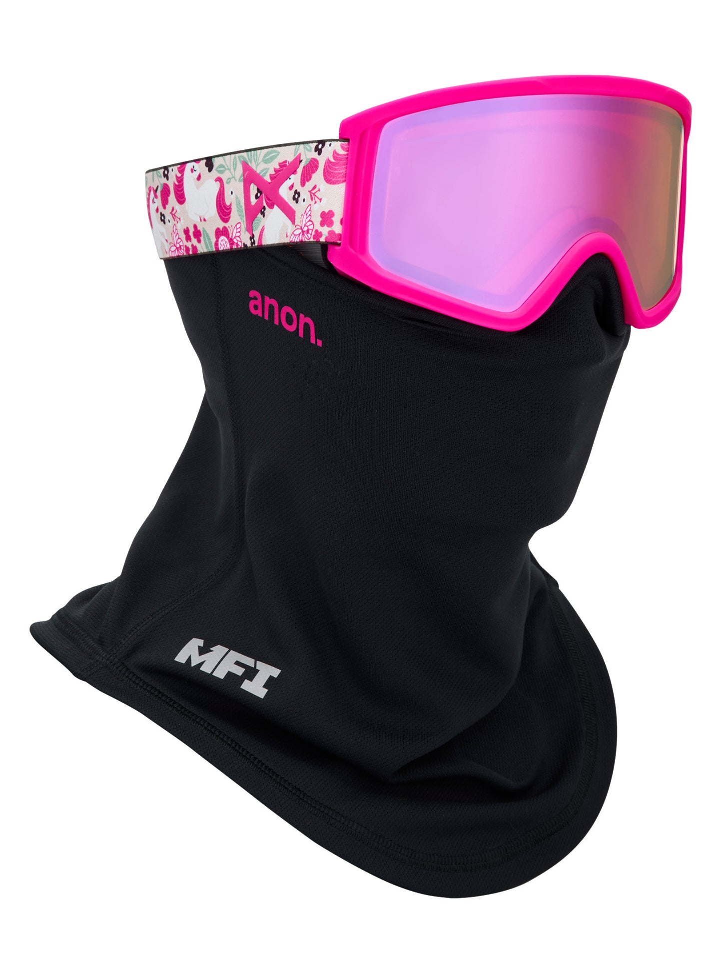 Tracker 2.0 Goggles + MFI® Face Mask Unicorns/Pink Amber