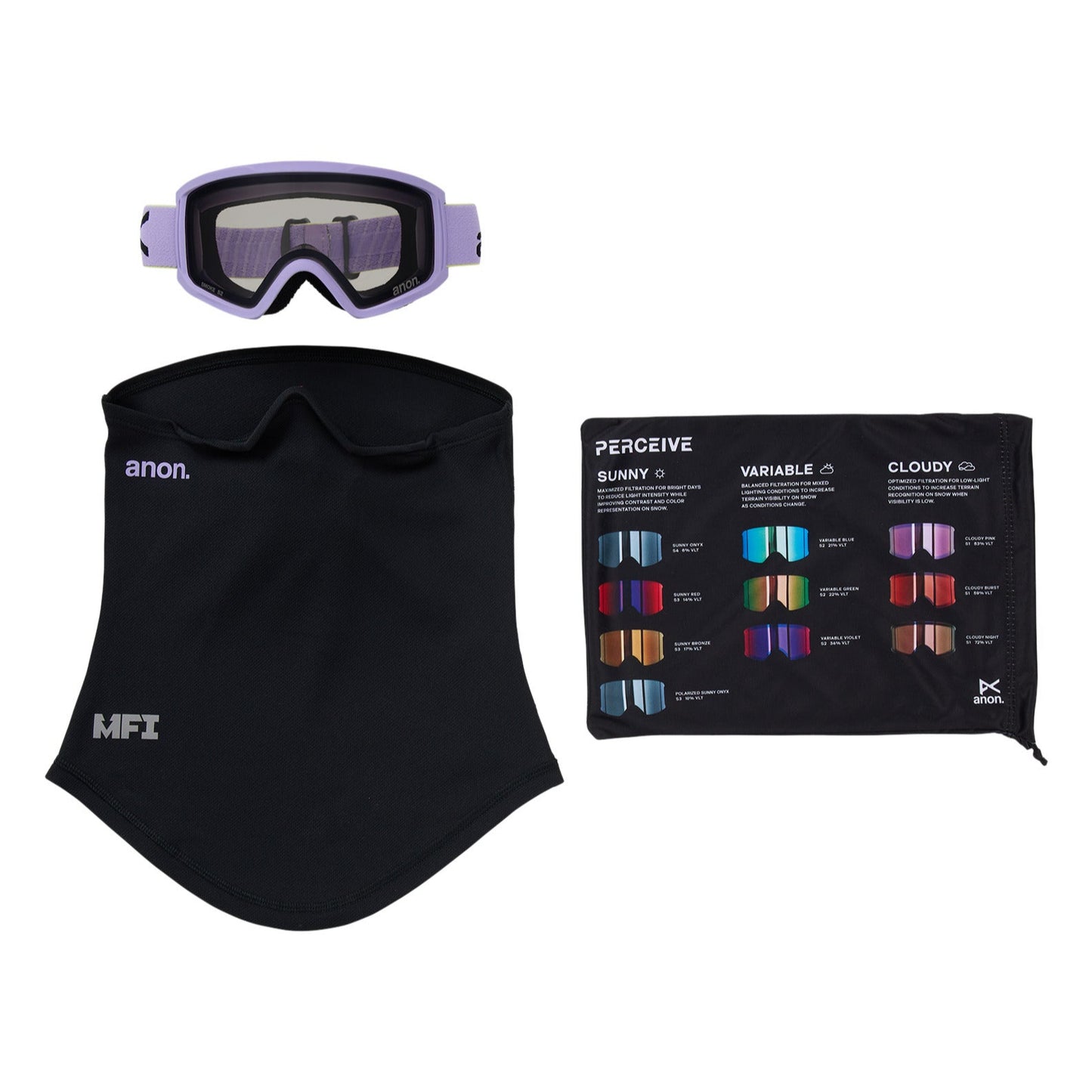 Tracker 2.0 Goggles + MFI® Face Mask Hyper Lilac/Smoke