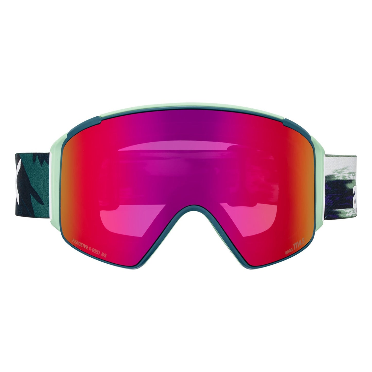 M4S Goggles (Cylindrical) + Bonus Lens + MFI® Face Mask Family Tree/Perceive Sunny Red