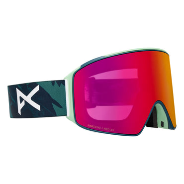 M4 Goggles (Cylindrical) + Bonus Lens + MFI® Face Mask Family Tree/Perceive Sunny Red