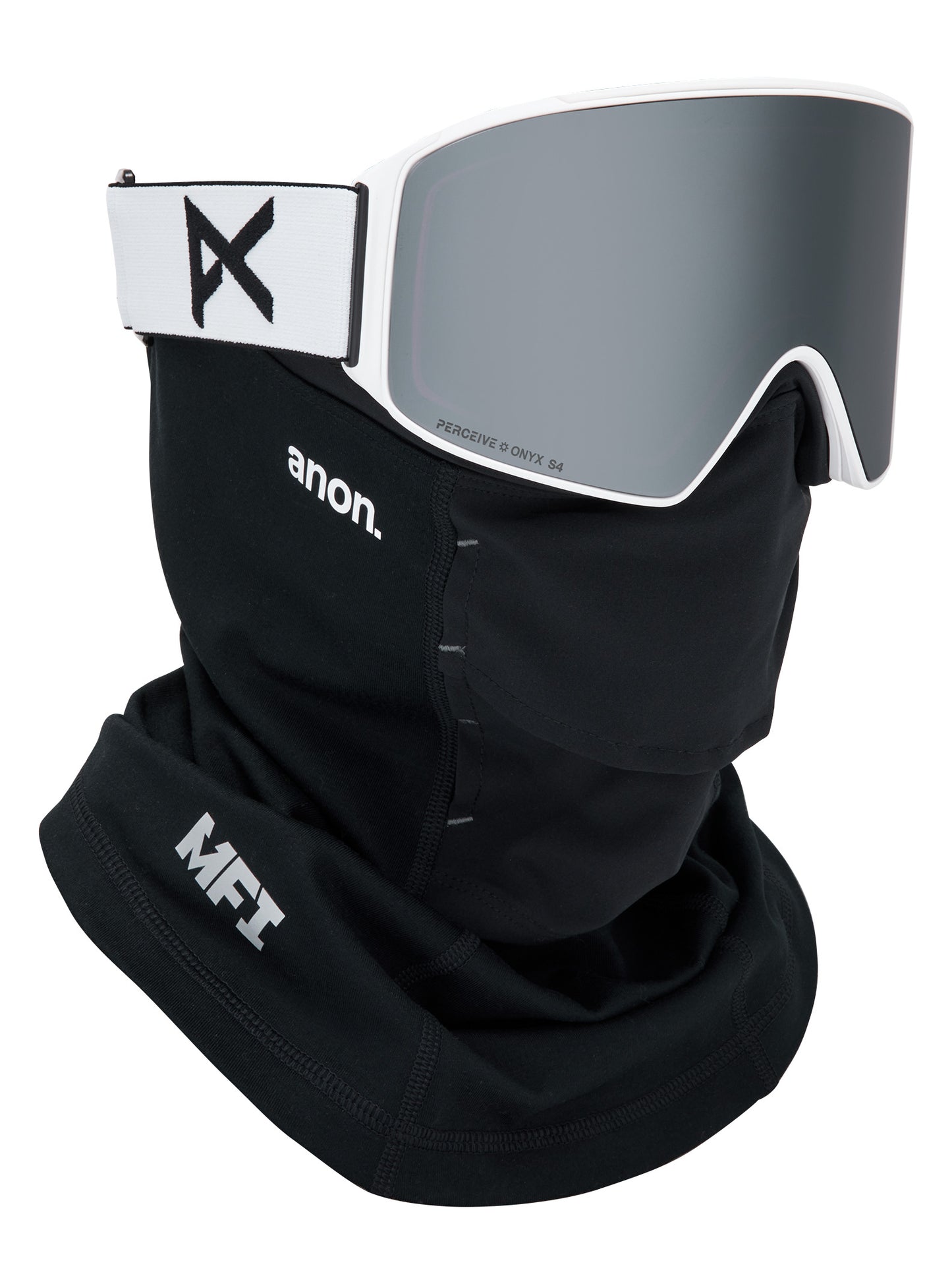 M4 Goggles (Cylindrical) + Bonus Lens + MFI® Face Mask White/Perceive Sunny Onyx