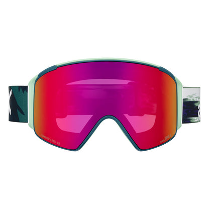 M4S Goggles (Cylindrical) + Bonus Lens + MFI® Face Mask Family Tree/Perceive Sunny Red