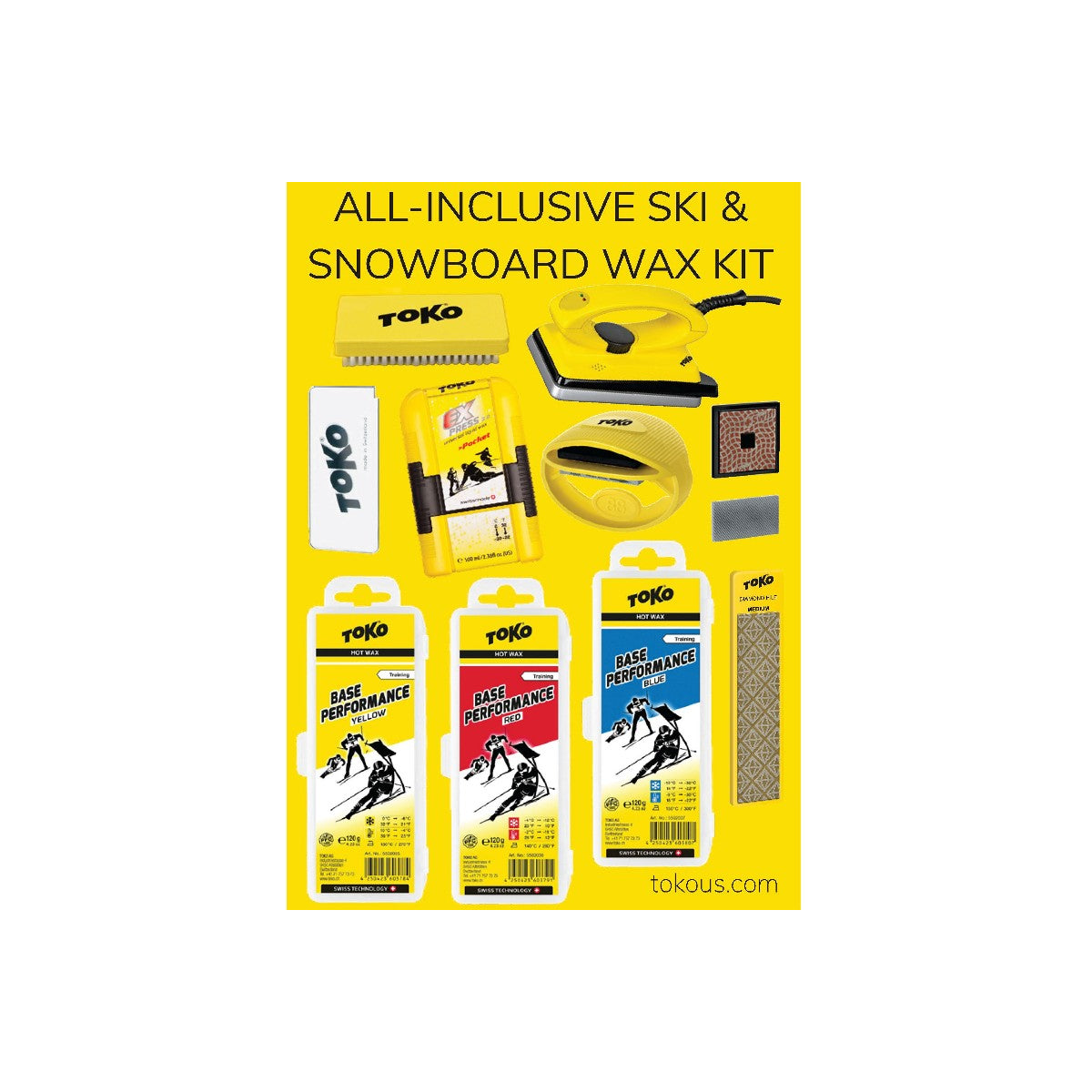 Toko All Inclusive Ski and Snowboard Wax Kit